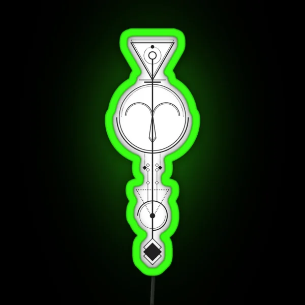 Aries Astrology Zodiac Arrow RGB Neon Sign