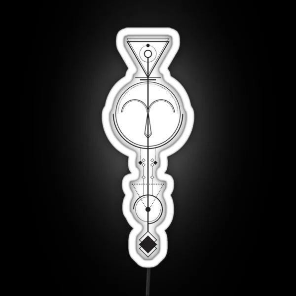 Aries Astrology Zodiac Arrow RGB Neon Sign