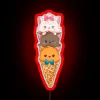 Whimsical Aristocats inspired neon sign with vibrant RGB color scheme.