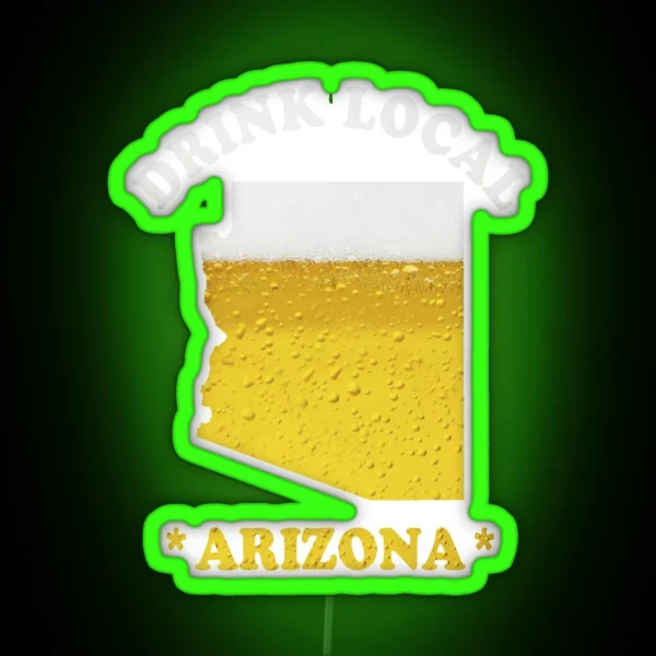 Arizona Beer Map Hoodie Drink Local Brewmaster Led Led Gift RGB Neon Sign