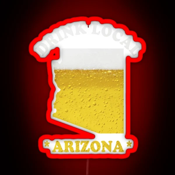 Arizona Beer Map Hoodie Drink Local Brewmaster Led Led Gift RGB Neon Sign