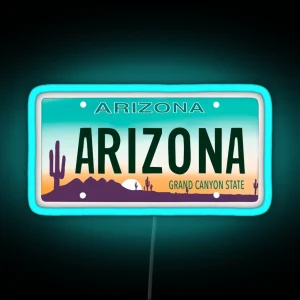 ARIZONA License Plate RGB Neon Sign