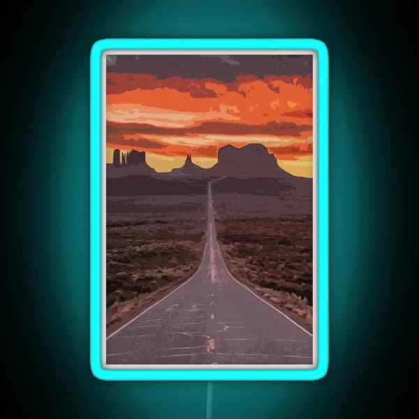 Arizona Monument Valley RGB Neon Sign
