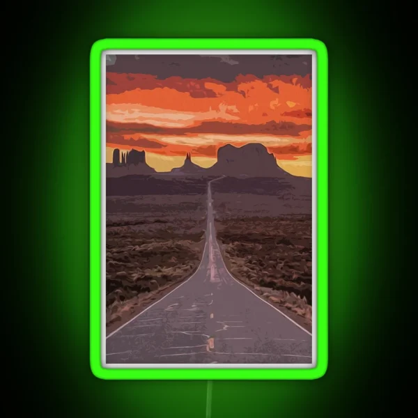 Arizona Monument Valley RGB Neon Sign