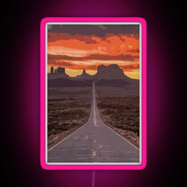 Arizona Monument Valley RGB Neon Sign