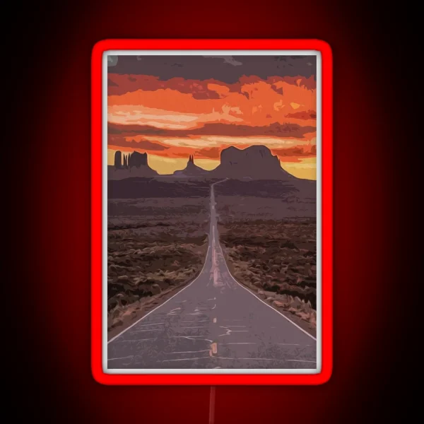 Arizona Monument Valley RGB Neon Sign
