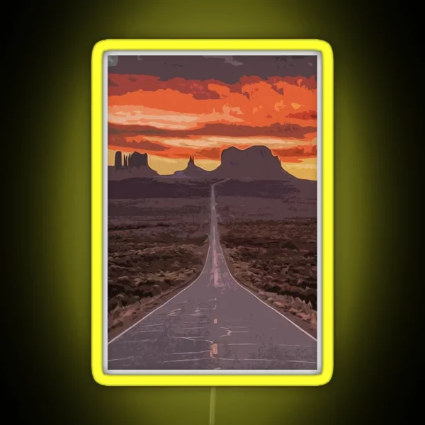Arizona Monument Valley RGB Neon Sign