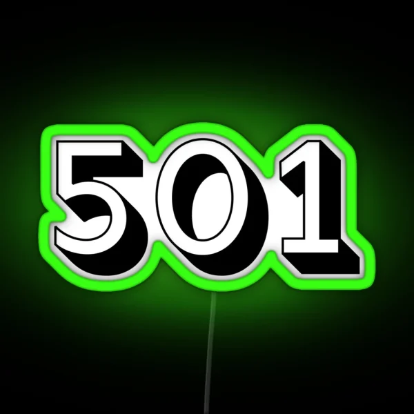 ARKANSAS 501 3D BLACK RGB Neon Sign