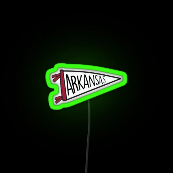 Arkansas Pennant RGB Neon Sign