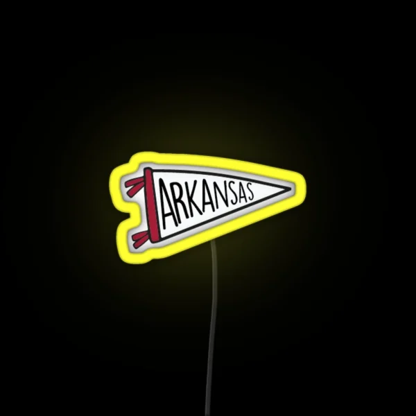 Arkansas Pennant RGB Neon Sign