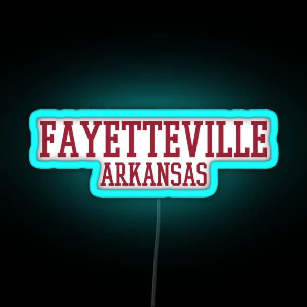 Arkansas Razorbacks Campus Text RGB Neon Sign