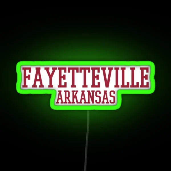 Arkansas Razorbacks Campus Text RGB Neon Sign