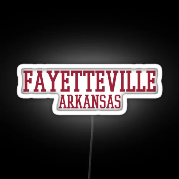 Arkansas Razorbacks Campus Text RGB Neon Sign