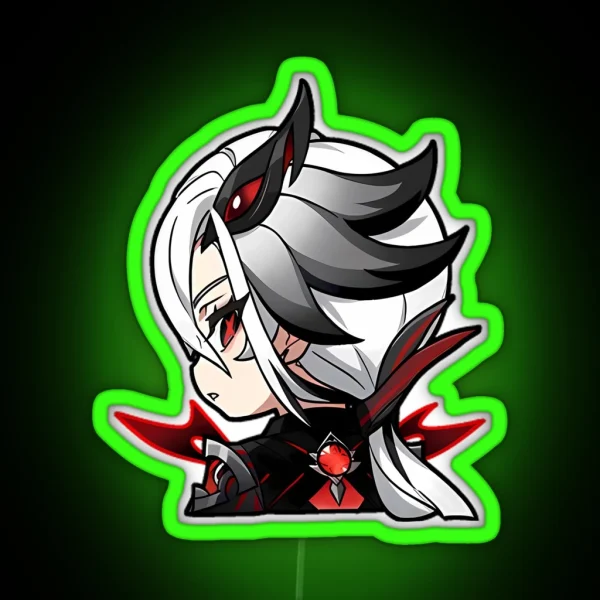 Arlecchino The Knave Genshin Impact RGB Neon Sign