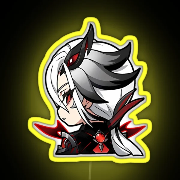 Arlecchino The Knave Genshin Impact RGB Neon Sign