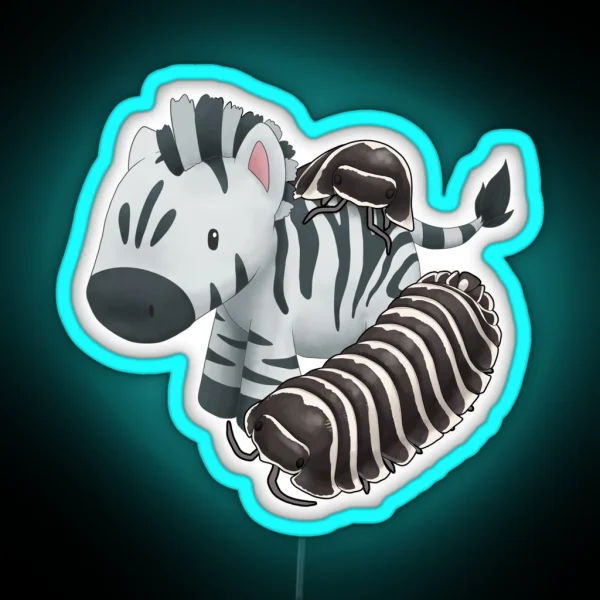 Armadillidium Maculatum Zebra RGB Neon Sign