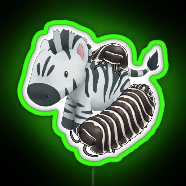 Armadillidium Maculatum Zebra RGB Neon Sign