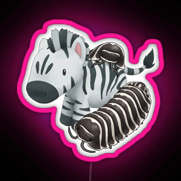 Armadillidium Maculatum Zebra RGB Neon Sign
