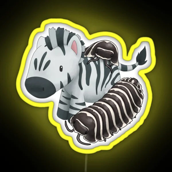 Armadillidium Maculatum Zebra RGB Neon Sign