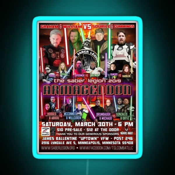 Armageddon 2019 RGB Neon Sign