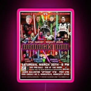 Armageddon 2019 RGB Neon Sign
