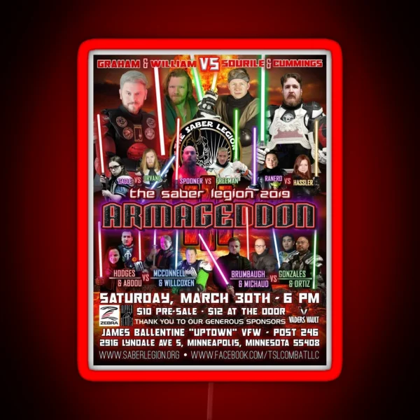 Armageddon 2019 RGB Neon Sign