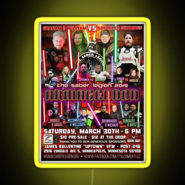 Armageddon 2019 RGB Neon Sign