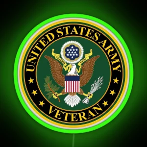 Army US Army Veteran RGB Neon Sign