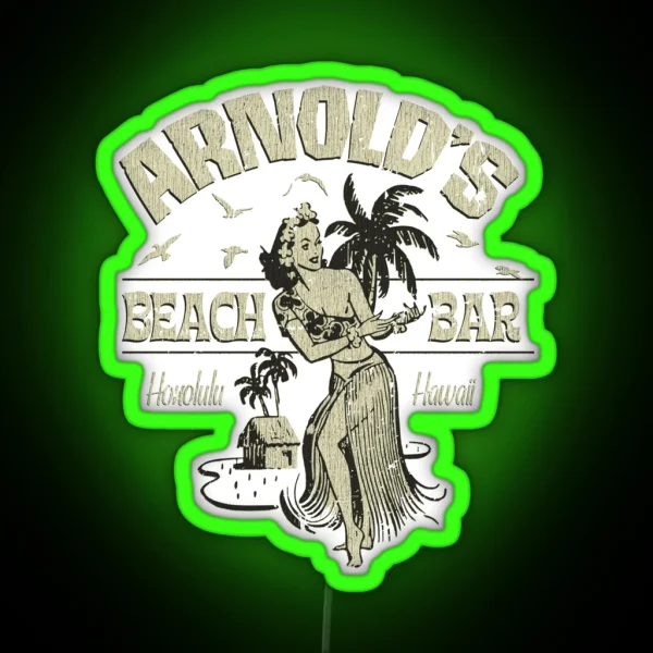 Arnold S Beach Bar RGB Neon Sign