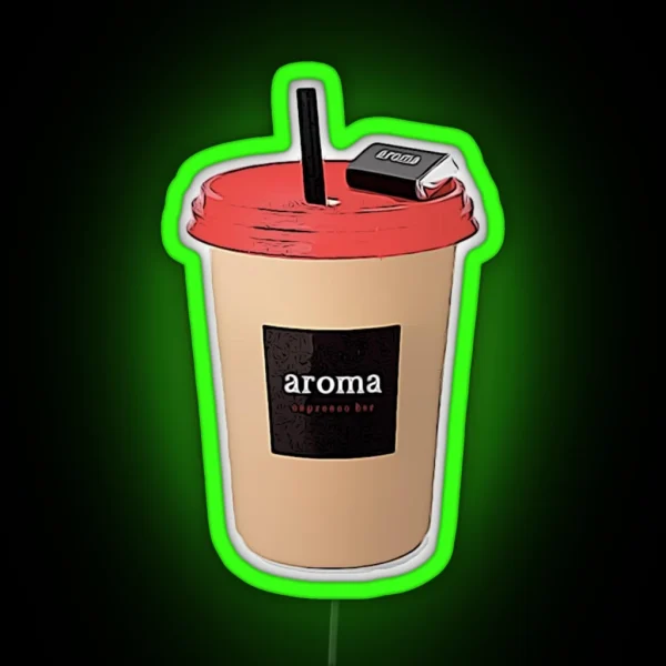 Aroma Cafe RGB Neon Sign