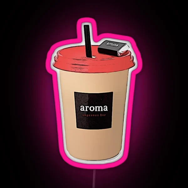 Aroma Cafe RGB Neon Sign