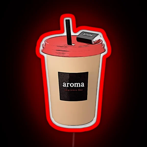 Aroma Cafe RGB Neon Sign