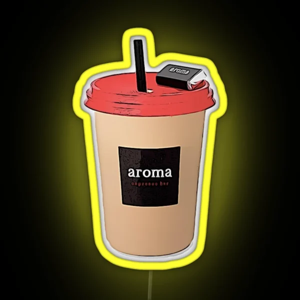 Aroma Cafe RGB Neon Sign