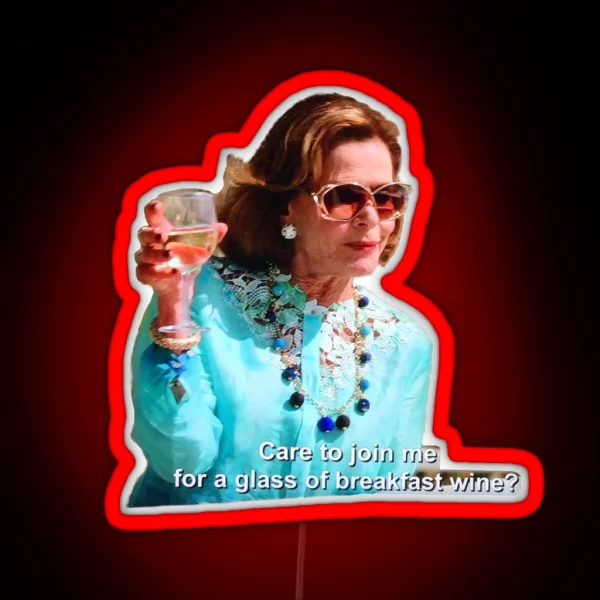 Arrested Development Lucille Bluth Breakfast Wine RGB Neon Sign