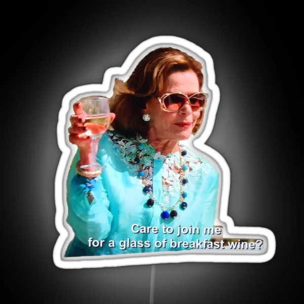 Arrested Development Lucille Bluth Breakfast Wine RGB Neon Sign