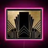 Vintage Art Deco style LED neon sign with colorful RGB lighting