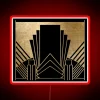 Vintage art deco geometric design rgb led neon bar sign