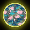 Art Deco Inspired Pink & Navy Blue Neon LED Sign Decor