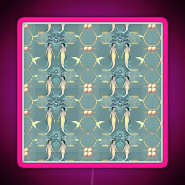 Art Deco Mermaids RGB Neon Sign