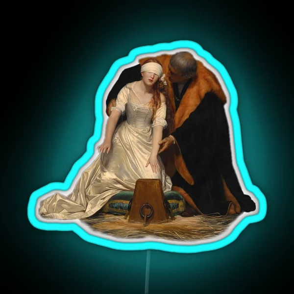 Art History Painting Lady Jane Grey RGB Neon Sign