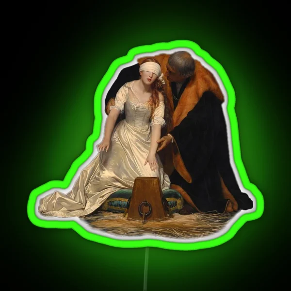 Art History Painting Lady Jane Grey RGB Neon Sign