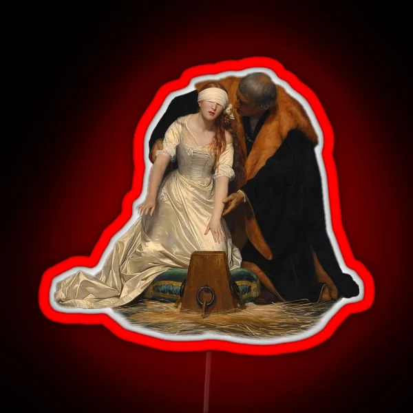 Art History Painting Lady Jane Grey RGB Neon Sign