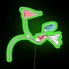 Whimsical Feline Design Neon Sign with Color-Changing RGB Accents