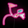 Whimsical Cat Silhouette in Vibrant RGB Neon Sign Artwork