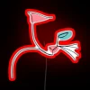 Cool minimalist home decor with glowing cat neon artwork design