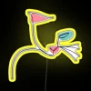 Whimsical Cat Neon Sign with Colorful RGB Artistic Display Lighting