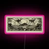 Artistic blend of vintage style and neon mountain landscape lighting.