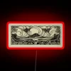 Art Nouveau Inspired Mountains Landscape in Vibrant RGB Neon Lighting.
