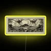 Handcrafted Art Nouveau Mountains Design RGB Neon Sign with Customizable Colors