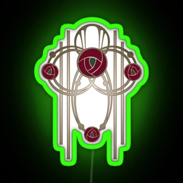 Art Nouveau Rose Gold RGB Neon Sign